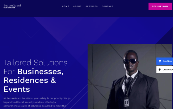 Security Services — Home & Repair Services Automotive & Trade Services website design preview
