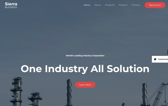 Sierra Industry — Water & Adventure Sports Sports & Outdoor website design preview