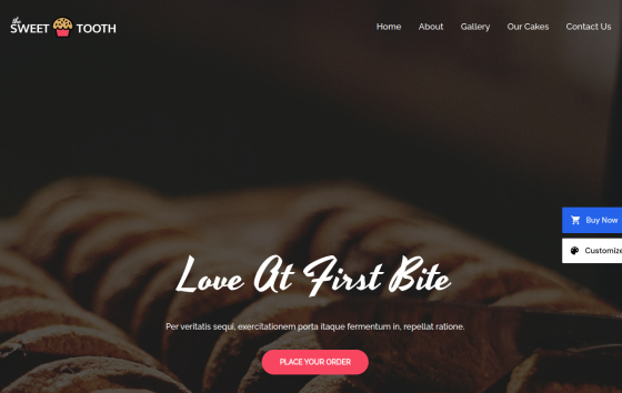 Sweet Shop — Cafés & Bakeries Restaurant website design preview