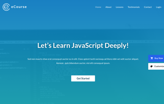 Ecourse — Online Courses & Mentoring Education website design preview
