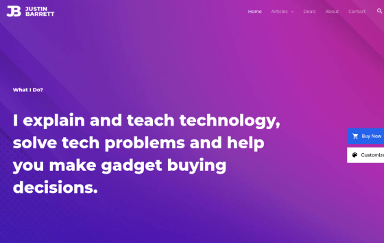 Tech Blogger — Magazine & Editorial Blog website design preview