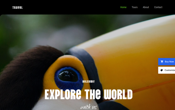 Tours — Outdoor & Nature Travel & Hospitality website design preview