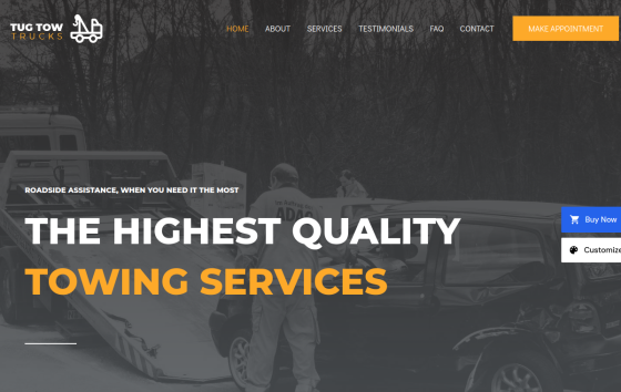 Tow Services — Residential Real Estate website design preview