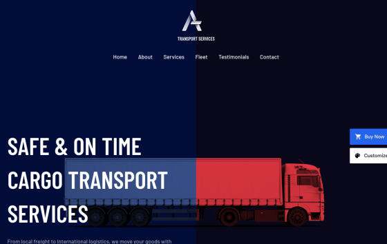 Transport Services — Home & Repair Services Automotive & Trade Services website design preview