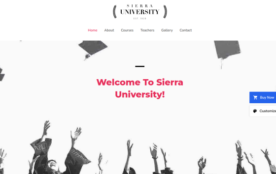 University — Schools & Universities Education website design preview