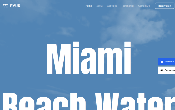 Water Sports — Sports Clubs Fitness website design preview