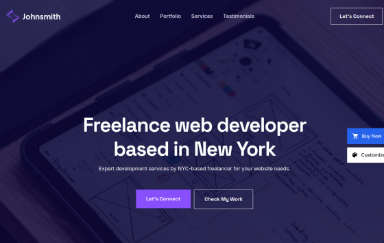 Web Developer — Freelance & Web Dev Agency website design preview