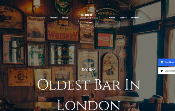 Wine Bar and Restaurant — Fine Dining & Bistro Restaurant website design preview