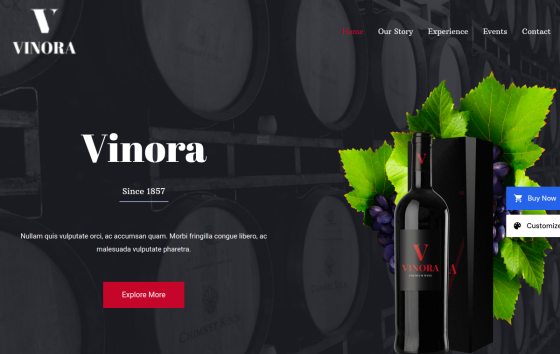Winery — Bars & Nightlife Restaurant website design preview