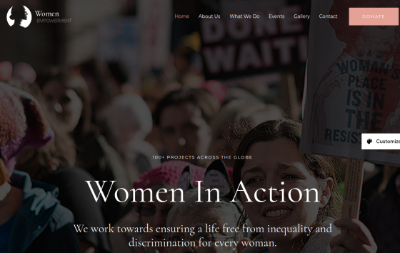 Women Empowerment NGO — Charities & Foundations Nonprofit website design preview