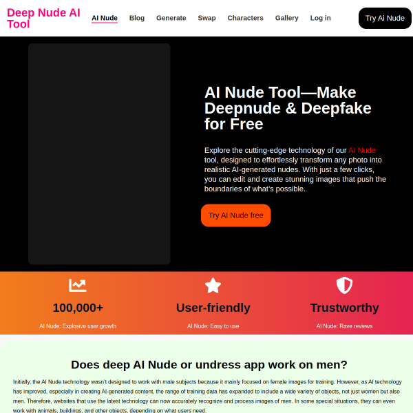 Deep Nude Ai Tool：make Ai Nudes Image For Free