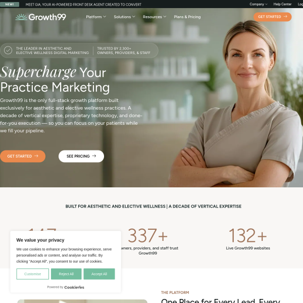 Growth99 site preview