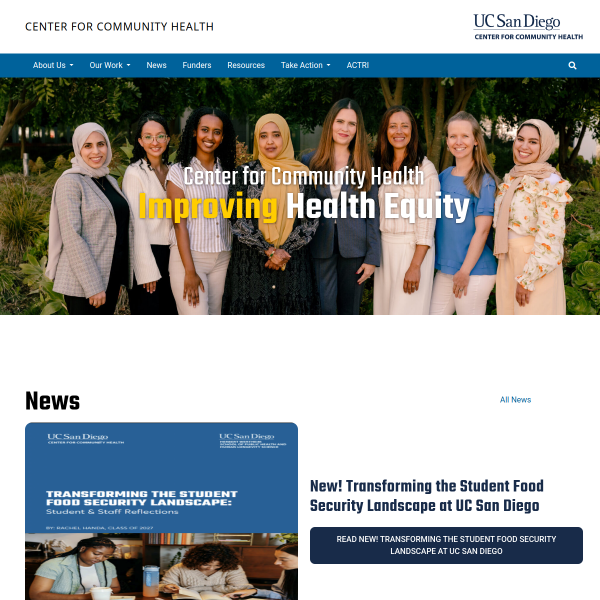 UCSD Community Health site preview