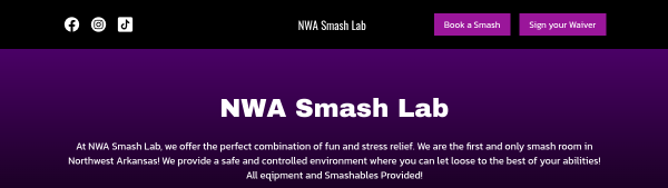 NWA Smash Lab — rage room in Fayetteville