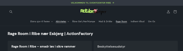 Action Factory Rage Room — rage room in Ribe