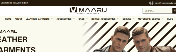 Maarij Sports website screenshot
