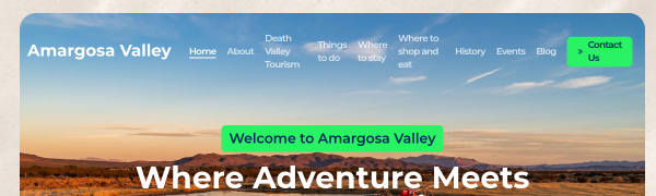 Visit Amargosa website screenshot