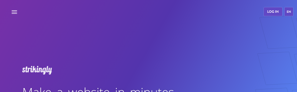 Screenshot of Strikingly website
