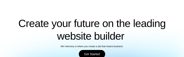 Screenshot of Wix website