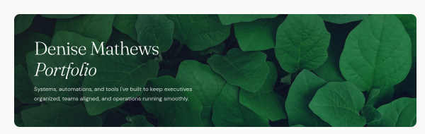 Built by Denise website screenshot