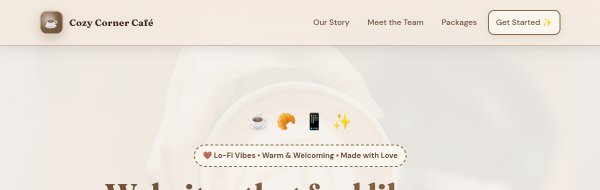 Lo-Fi Café website screenshot