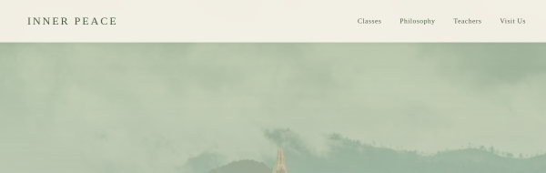 Inner Peace Yoga website screenshot