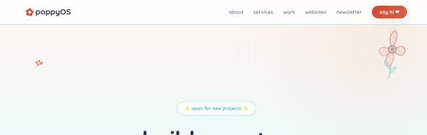 poppyOS portfolio screenshot