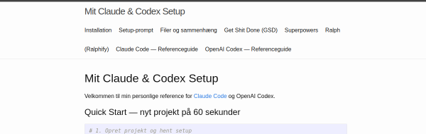 Skærmbillede af mit-claude-setup