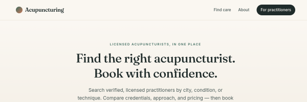Acupuncturing.com website