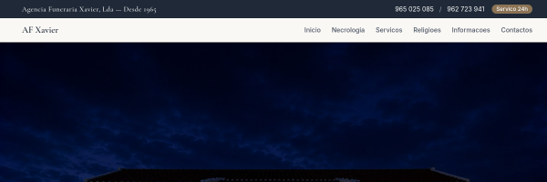 Screenshot de Agência Funerária Xavier