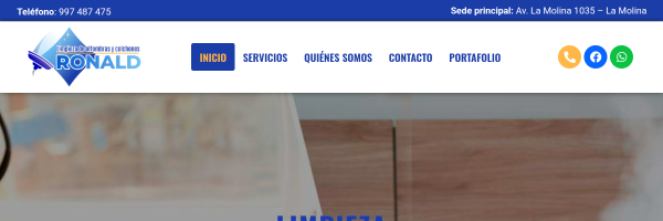 Diseño de página web profesional en Lima para alfombras ronald