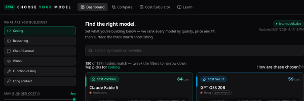 ChooseYourModel preview