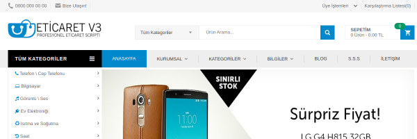 E-Ticaret V3 (Sanal Pos)