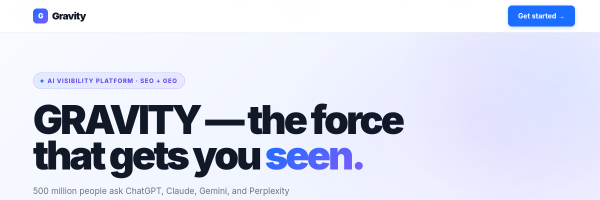 Gravity Proto website