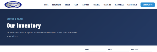 Marden Motors website