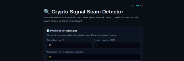 Scam Detector — инструмент