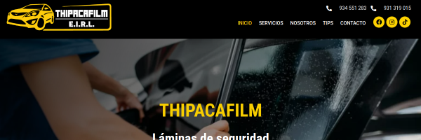Diseño de página web profesional en Lima para thipaca film