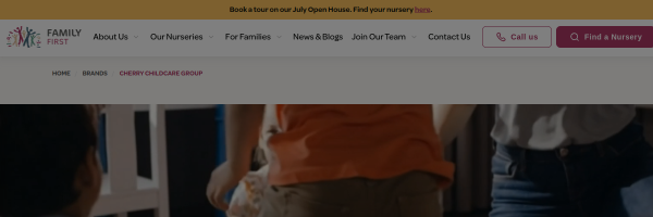 Cherry Childcare website preview
