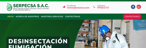 Diseño de página web profesional en Lima para serpecsa
