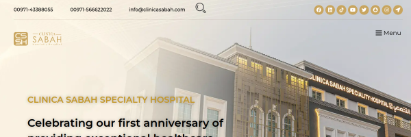 Clinica Sabah Hospital - Website developed by professional web developer Sagheer Abdul Hameed
