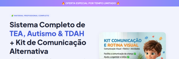 Prévia do site Apostila Sistema Completo TEA + CAA