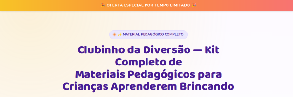 Prévia do site Clubinho da Diversão