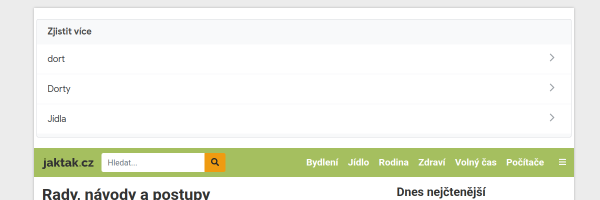 JakTak.cz screenshot