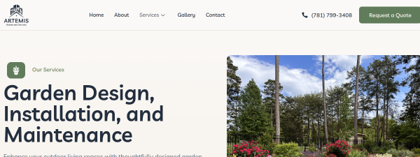 Snapshot of artemishomesandservices.com