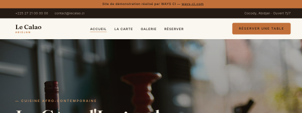 Aperçu du site Le Calao