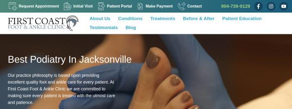 Snapshot of firstcoastfootclinic.com