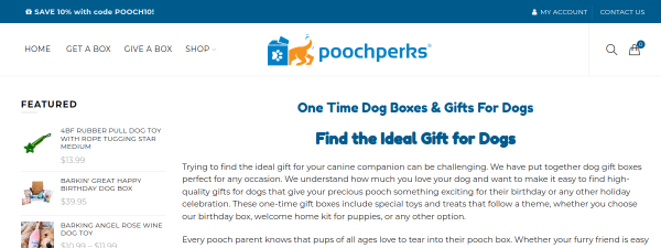 Snapshot of poochperks.com