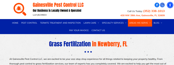 Snapshot of gainesvillepest.com