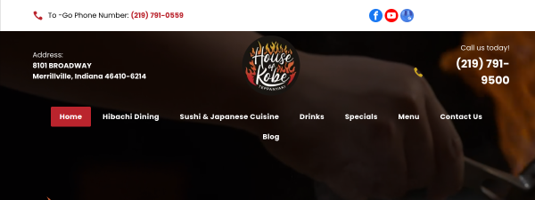 Snapshot of houseofkobehibachi.com