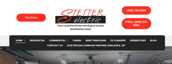 Snapshot of stetterelectric.com